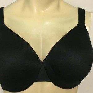 Catherines Full Coverage Smooth Bra Underwire Black Adjustable Plus Size 48C